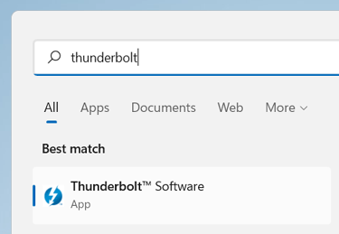 Starting Thunderbolt Software